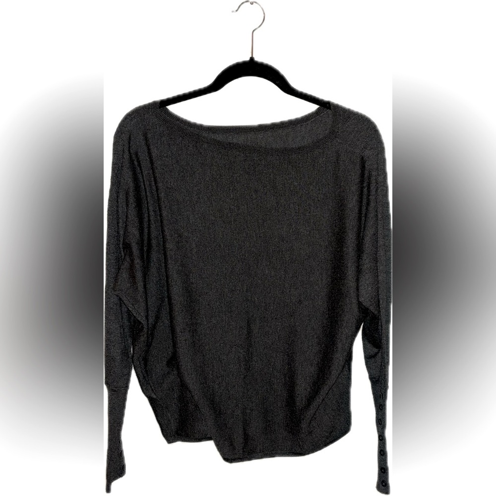 Drop Shoulder Viscose Blend Knit Light Sweater